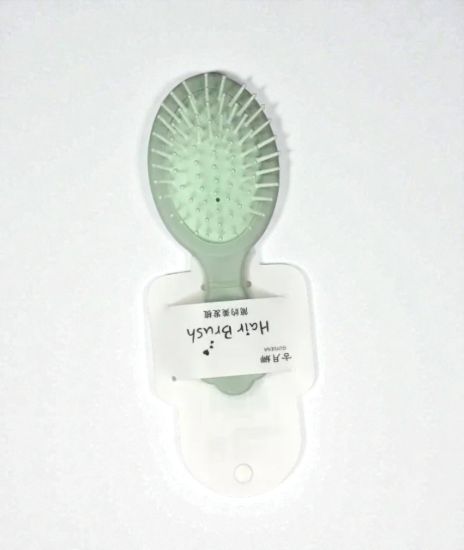  Зображення Гребінець №6005 масажна овал (14*6*3)см Оливкова 