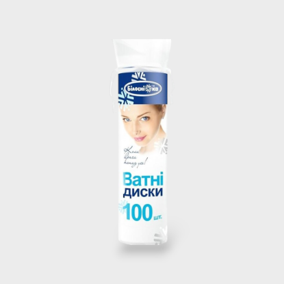  Зображення Диски ватяні "Білосніжка" 100 шт 
