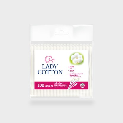  Зображення Вушні палички LADY COTTON 100 шт 