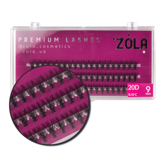  Зображення Zola Ресницы-пучки 20D (9mm) 