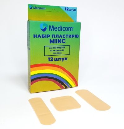  Зображення Набір пластирів Medicom 12шт/уп. Мікс 
