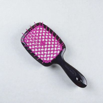  Зображення Janeke Superbrush the original гребінець продувна, щітка для волосся чорна з фуксією 