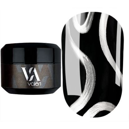  Зображення Гель-краска Valeri Silver Metal Gel 