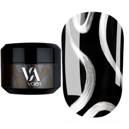  Зображення Гель-краска Valeri Silver Metal Gel 