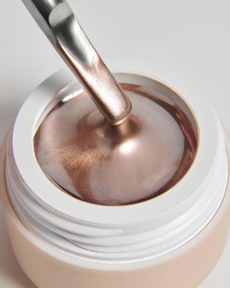  Зображення Дарк рожево-золота металева гель-фарба 5 г #DARK Rose Gold metal Gel Paint 
